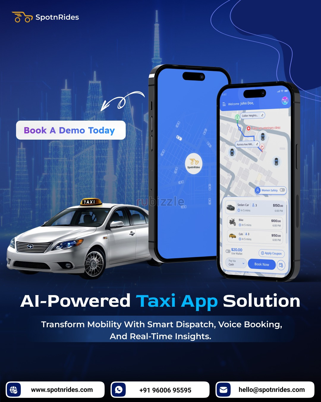 White Label Uber Clone App for Taxi Startups