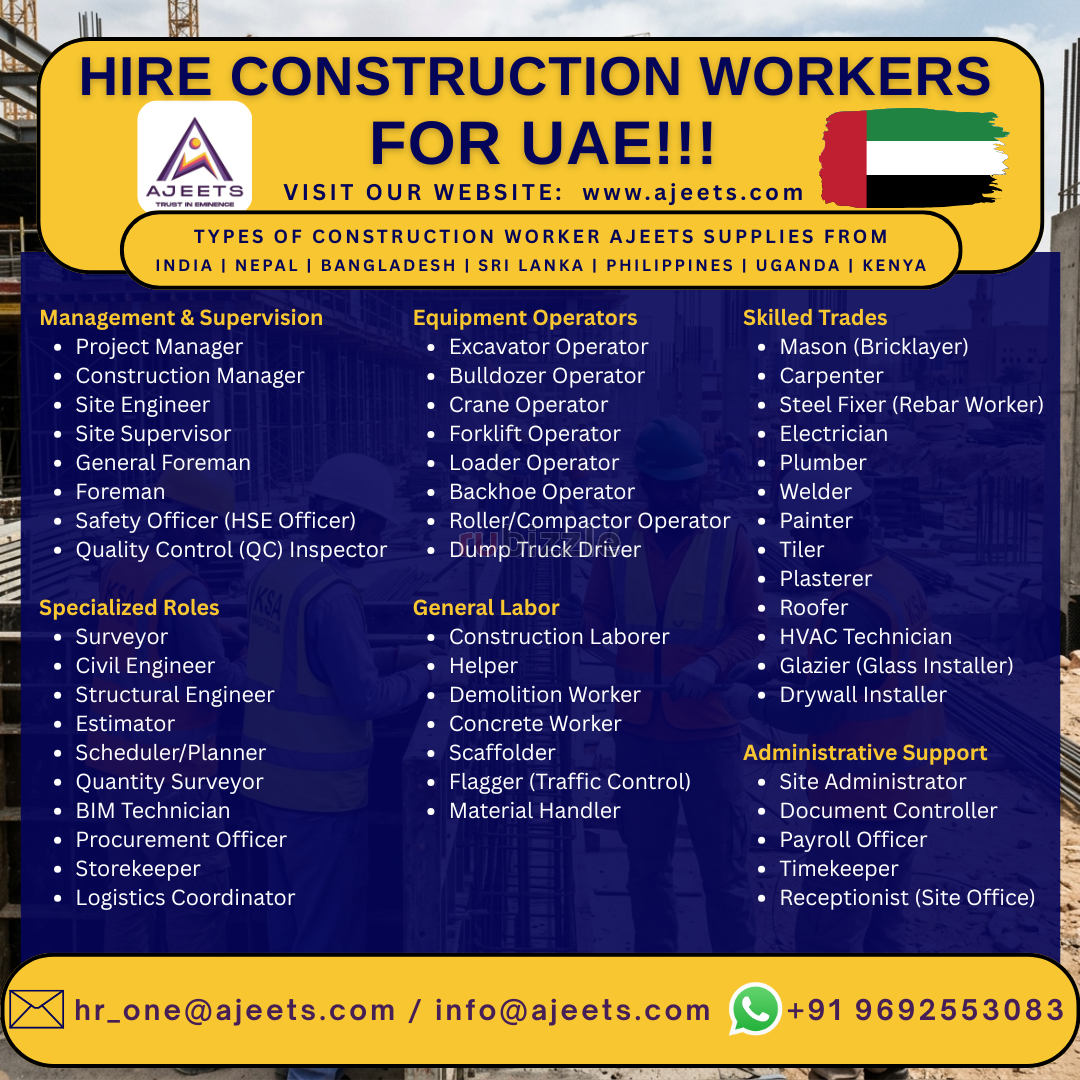 Looking for Construction Recruitment Services Across the Middle East