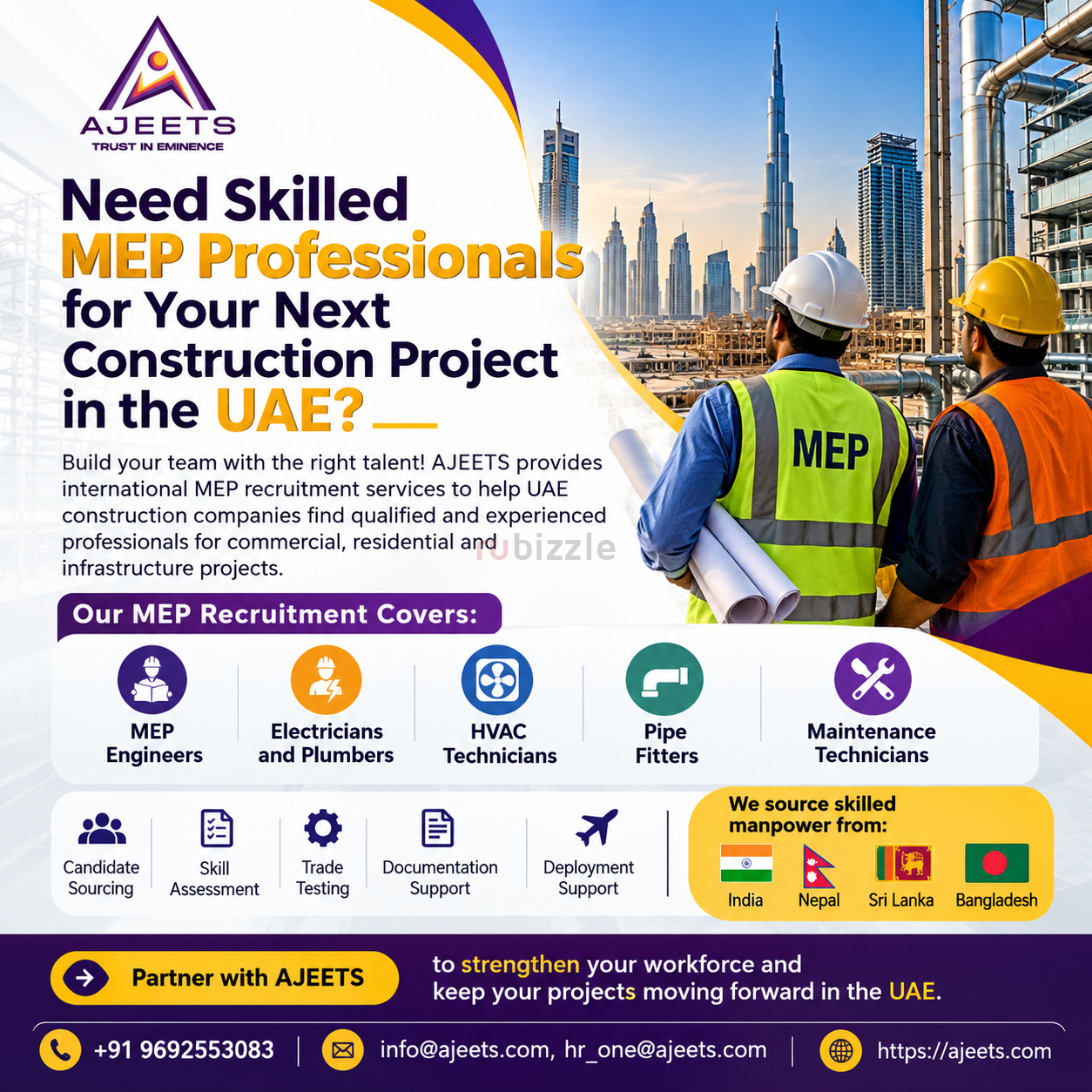 Need Skilled MEP Professionals for Your Next Construction Project in t