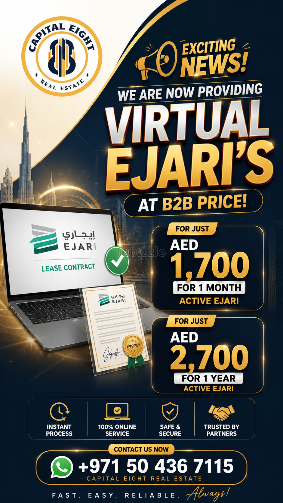 Virtual Ejari UAE | From AED 1700