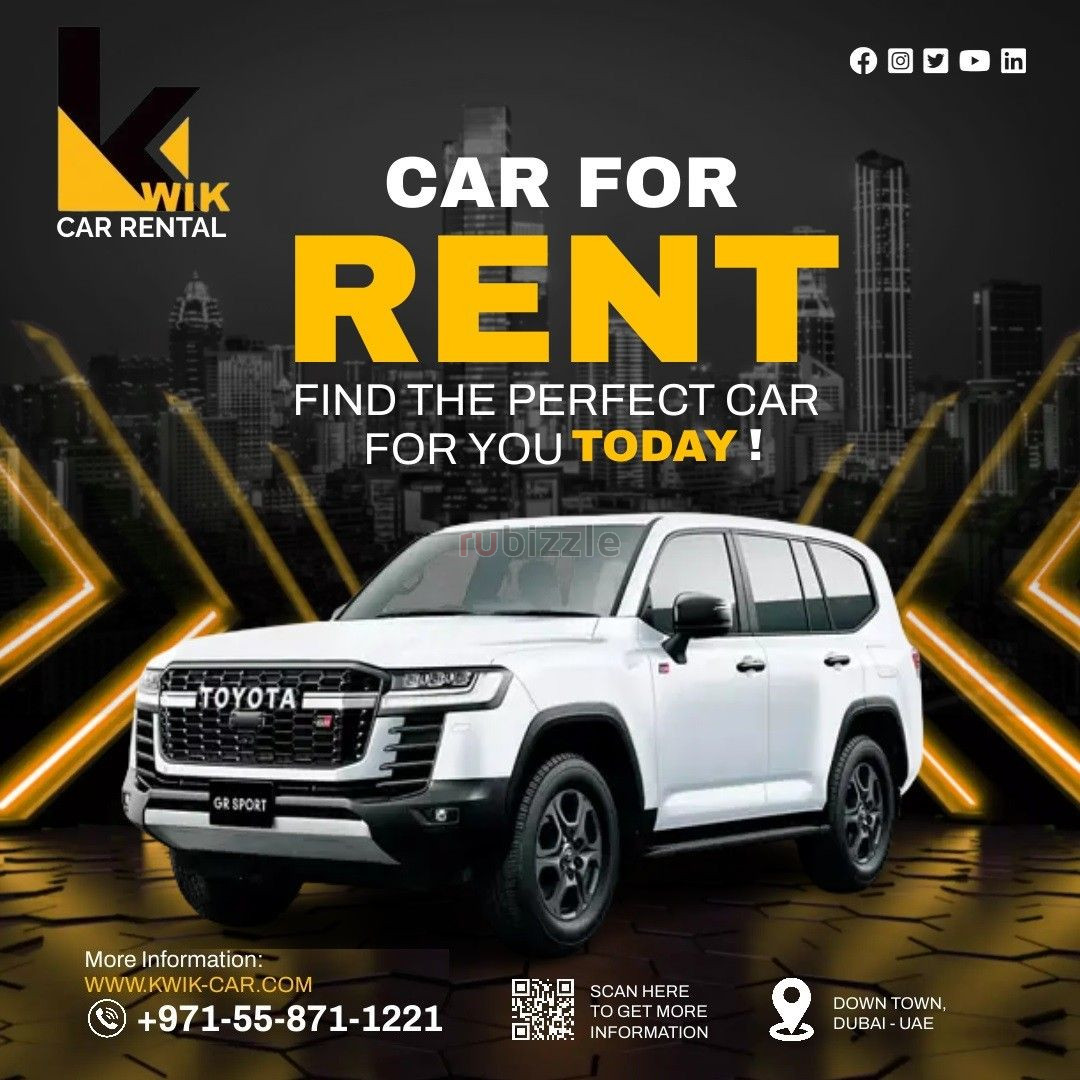 Toyota Land Cruiser Rental Dubai | Luxury SUV Hire | Kwik Car