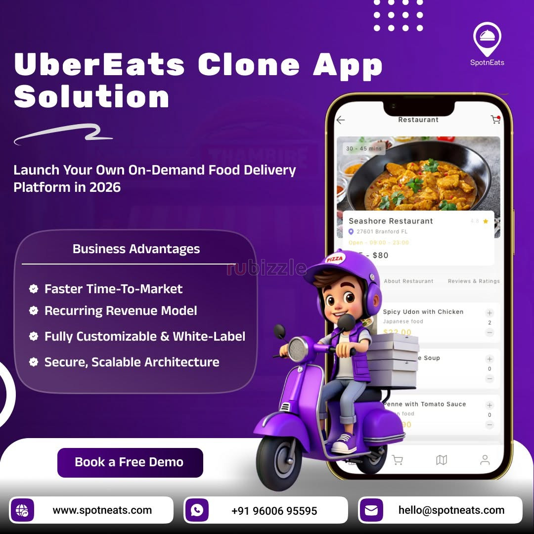 Launch Your Food Delivery Business with SpotnEats Uber Eats Clone