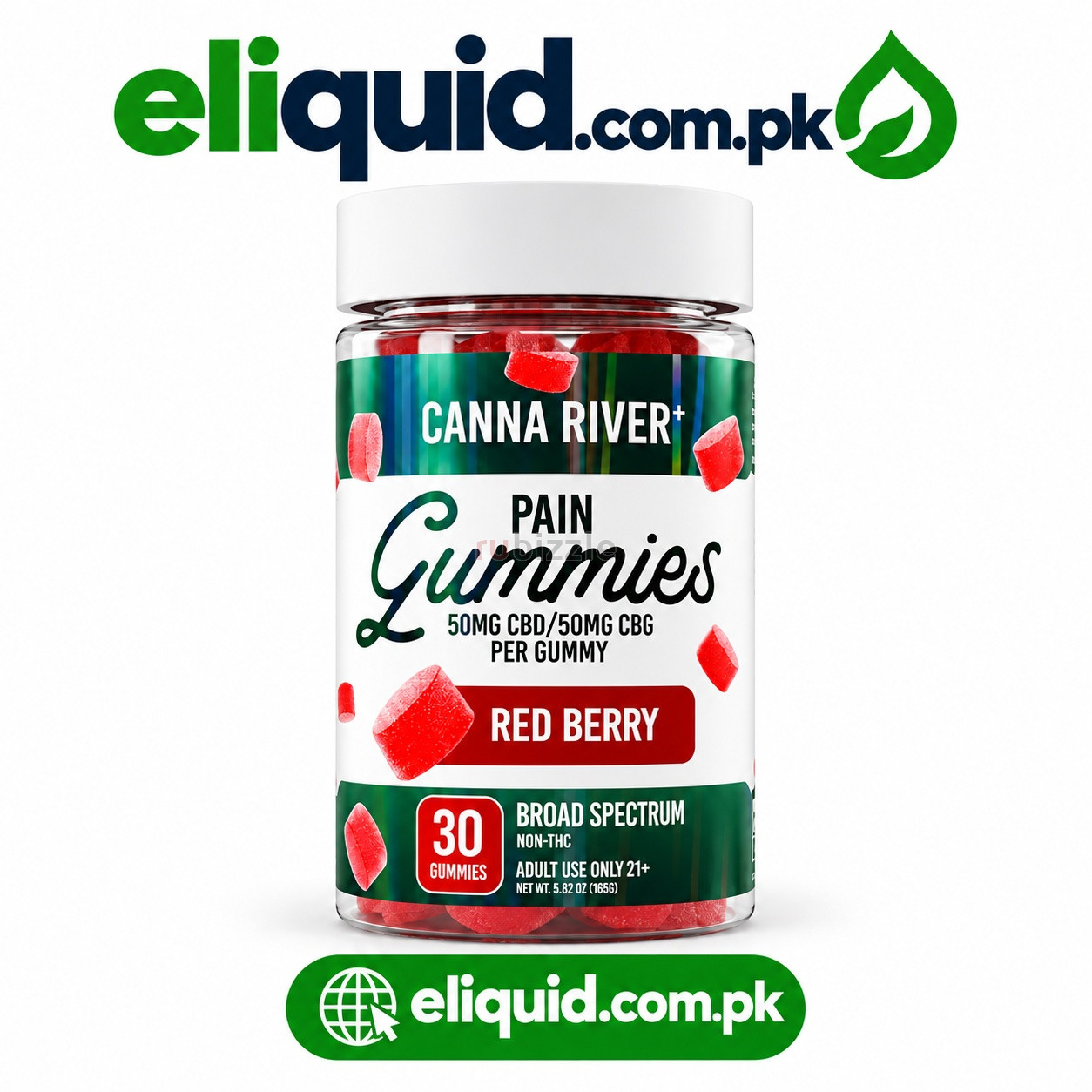 Canna River+ Pain Gummies – Red Berry | 30 Gummies 03156507063