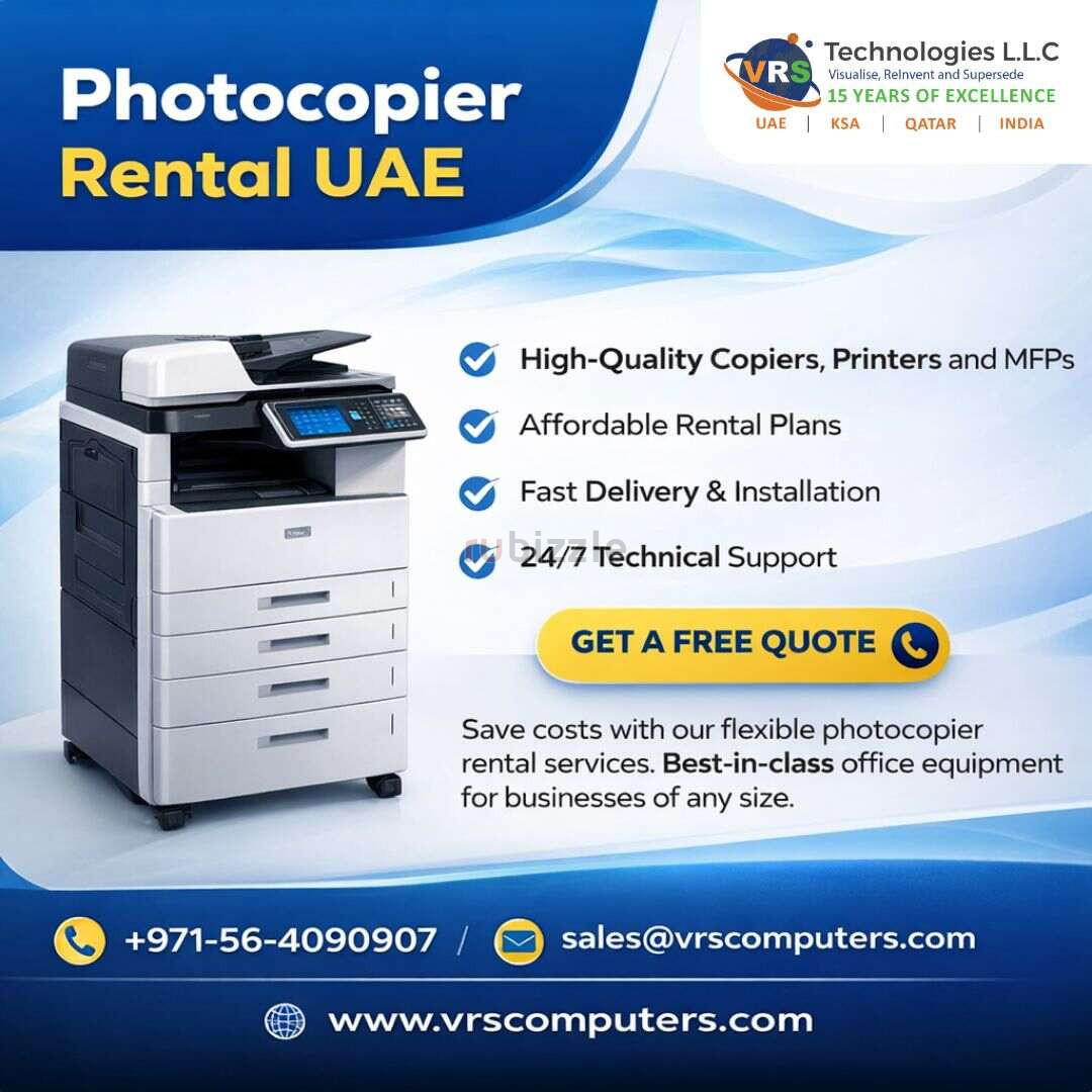 Affordable Photocopier Rental in UAE – Short & Long Term Available