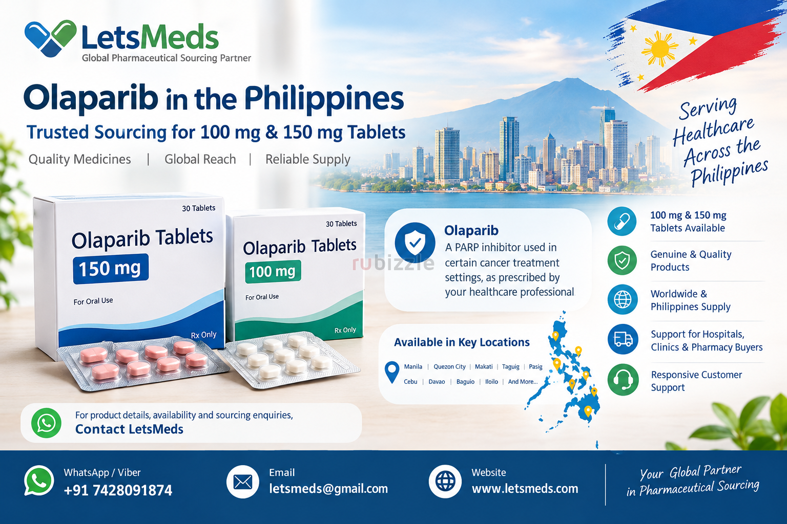 Olaparib Price Philippines | Olaparib 100 mg/150 mg Tablet In CEBU
