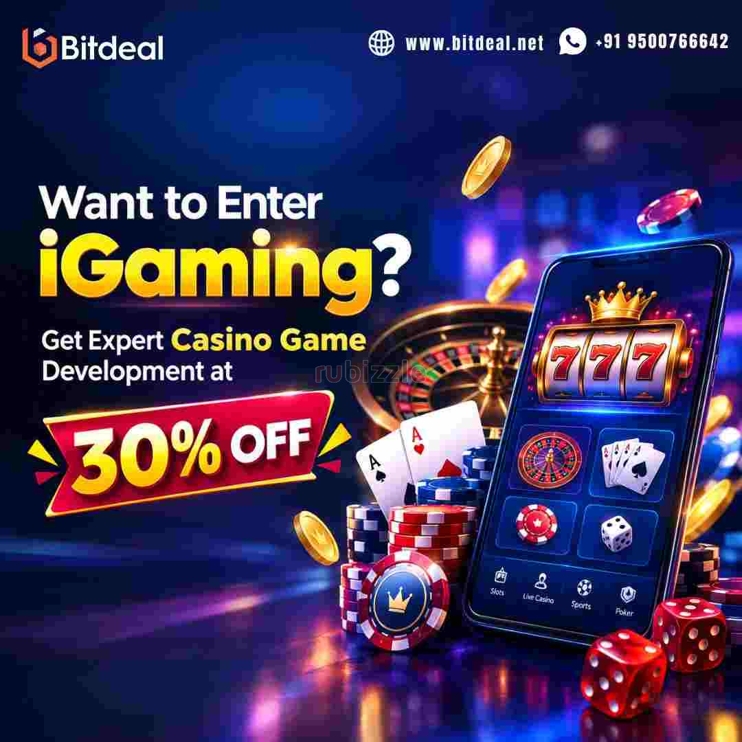 Want to Enter iGaming? Get Expert Casino Game Development at 30% OFF