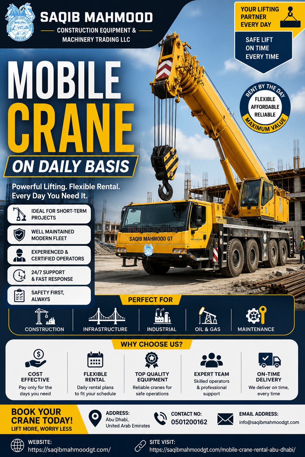 saqibmahmoodgt | Mobile Crane Rental on Daily Basis for Construction P