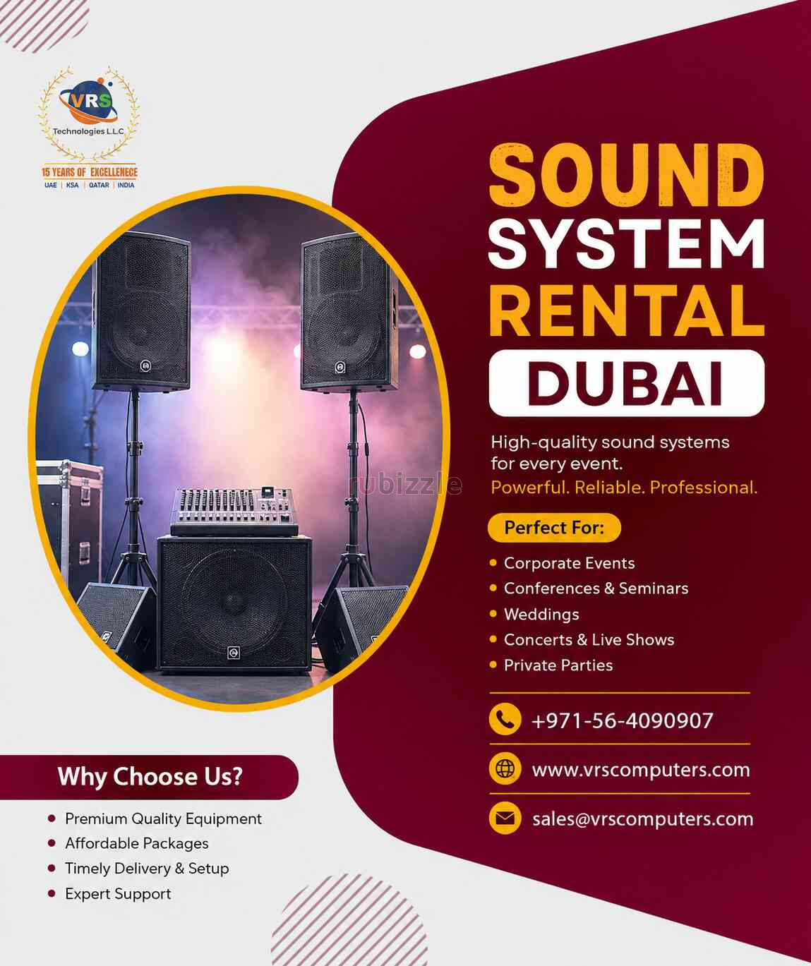 Most Trusted Sound System Rental Company in Dubai