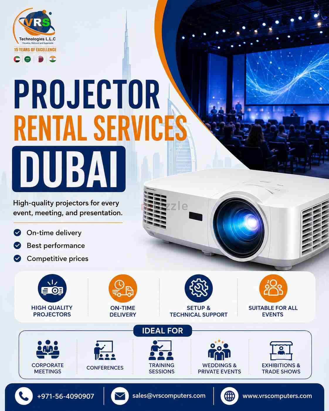 Professional Projector Rental Services Dubai