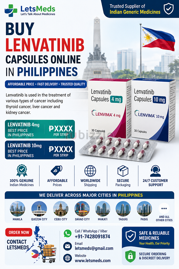 Generic Lenvatinib Capsules Supplier in Philippines