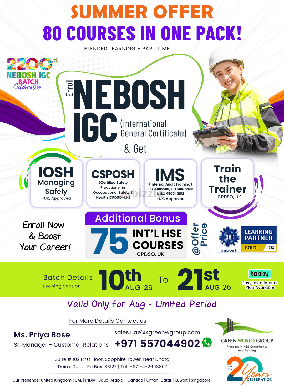Advance Your HSE Career with the NEBOSH IGC Course in Dubai!