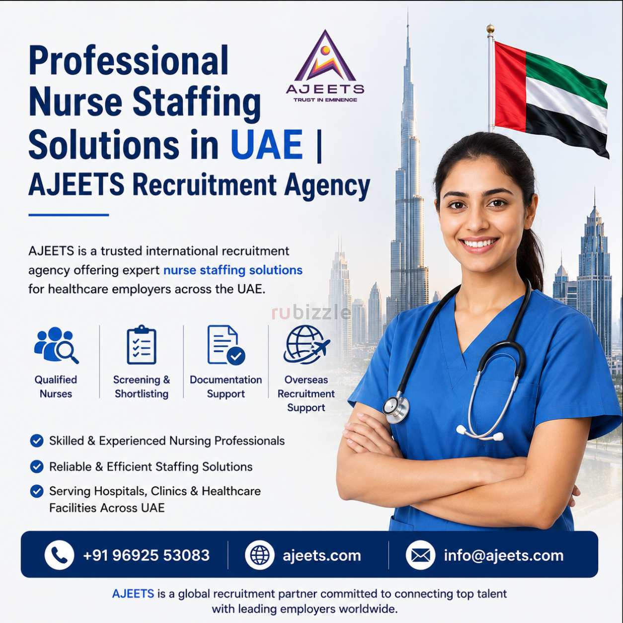 Professional Nurse Staffing Solutions in UAE | AJEETS Recruitment Agen