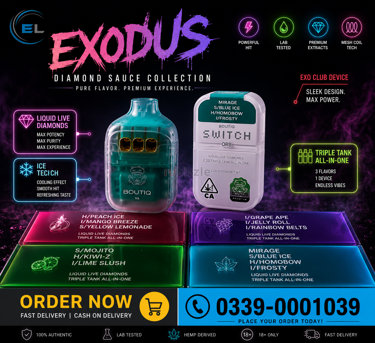 Boutiq SWITCH V5 THCA Disposable 2G In Pakistan [03390001039]