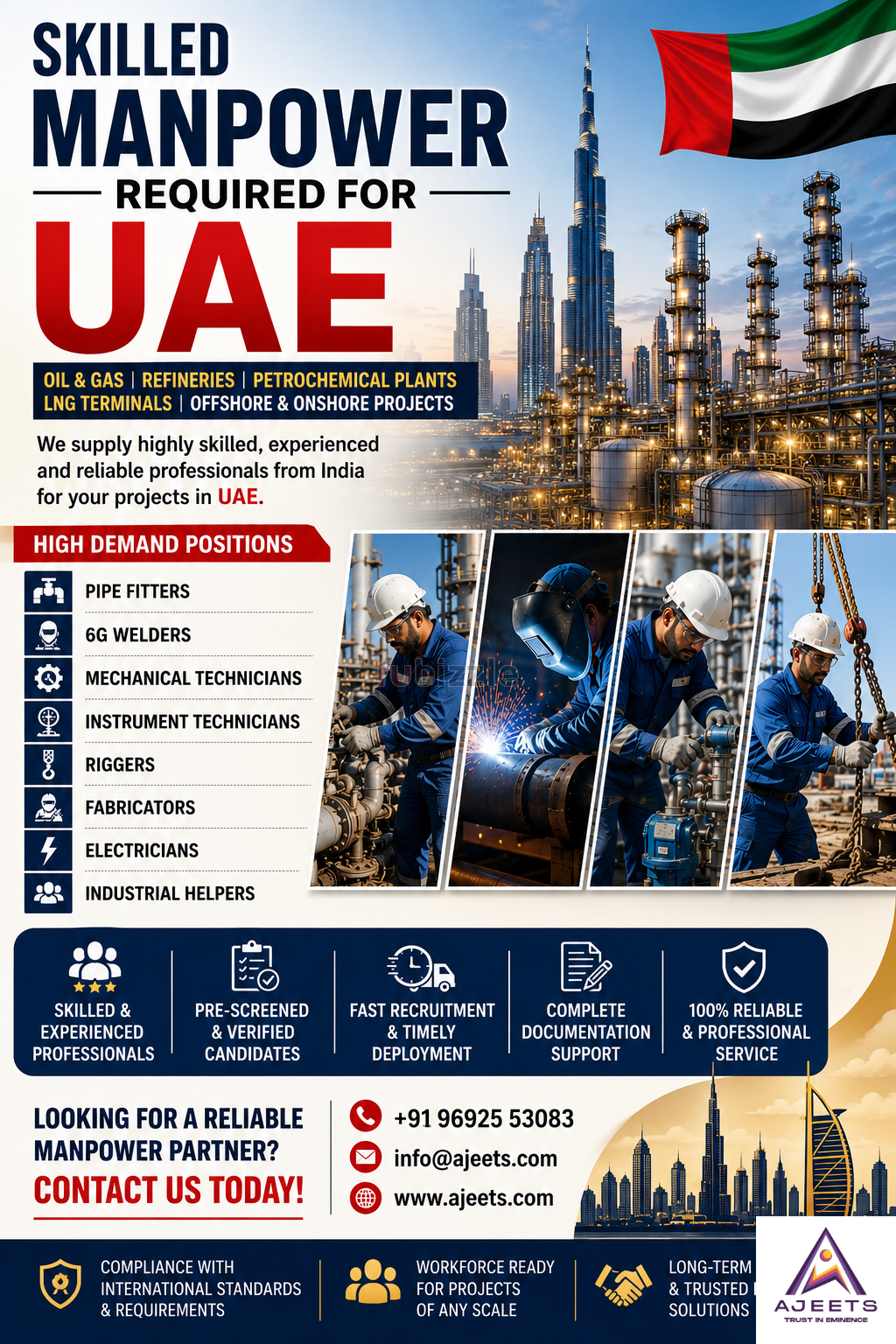 Skilled Oil & Gas Manpower for UAE – Hire Qualified Workforce