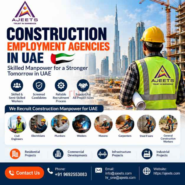 Construction Employment Agencies in UAE: Build Your Workforce with AJE