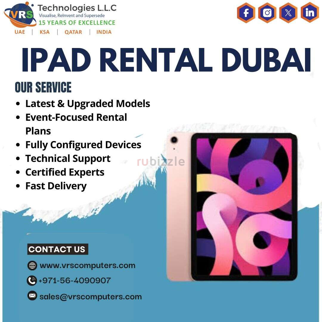 Smooth iPad Rental Dubai for Business Use