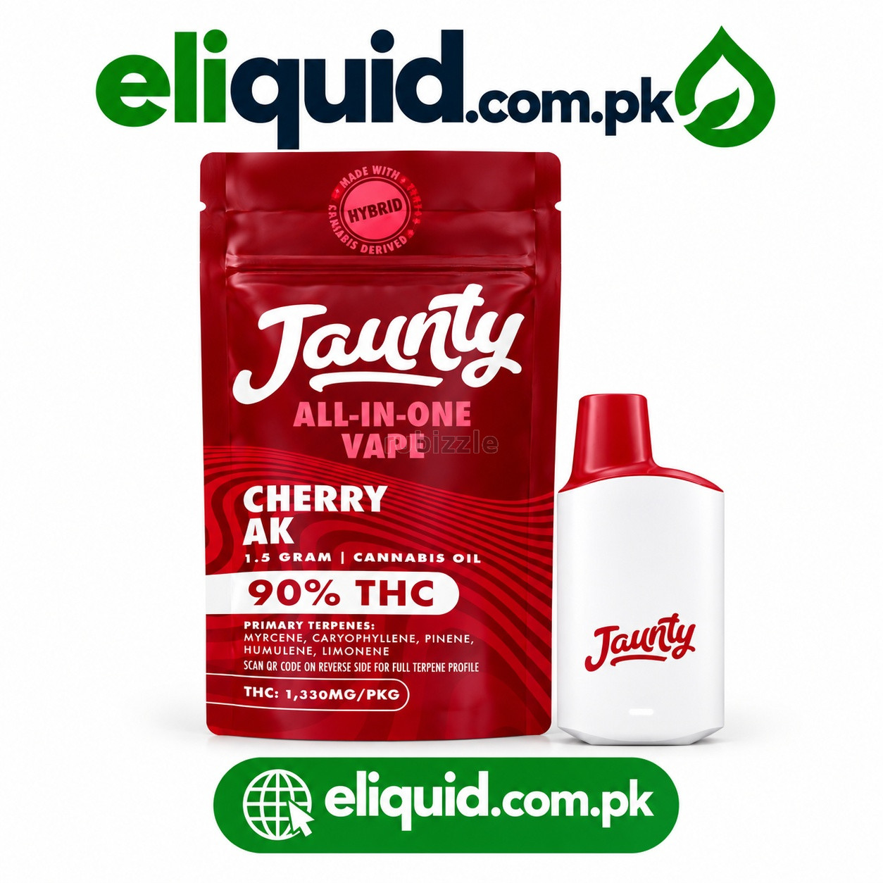 Jaunty Cherry AK All-in-One Vape  1.5g In Lahore 03156507063