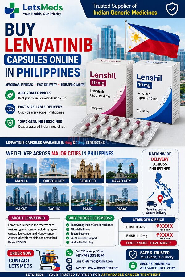 Buy Generic Lenvatinib in Quezon City, Philippines with Fast Delivery