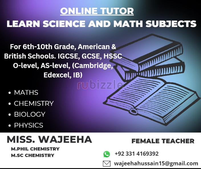IGCSE ONLINE TUTOR MATH AND SCIENCE CHEMISTRY BIOLOGY PHYSICS